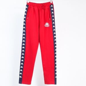 Kappa Vintage Red LOGO Side Strip Track Pants/Joggers, Medium
